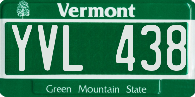 VT license plate YVL438