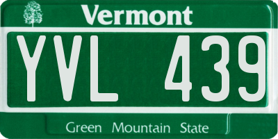 VT license plate YVL439