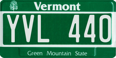 VT license plate YVL440