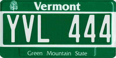 VT license plate YVL444