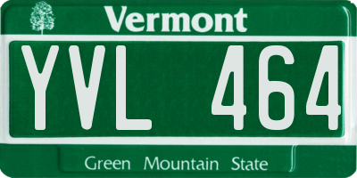 VT license plate YVL464