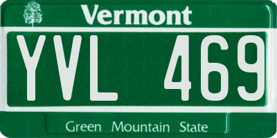 VT license plate YVL469