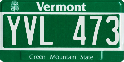 VT license plate YVL473