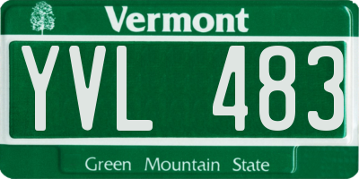 VT license plate YVL483