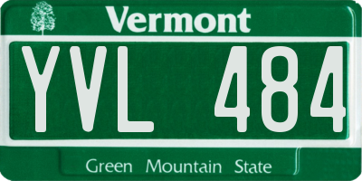 VT license plate YVL484