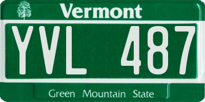 VT license plate YVL487