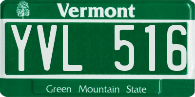 VT license plate YVL516