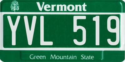 VT license plate YVL519