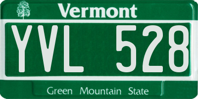 VT license plate YVL528