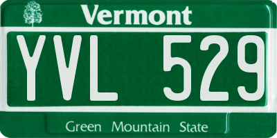 VT license plate YVL529