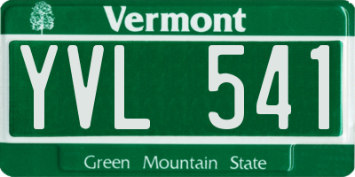 VT license plate YVL541