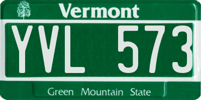 VT license plate YVL573