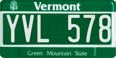 VT license plate YVL578
