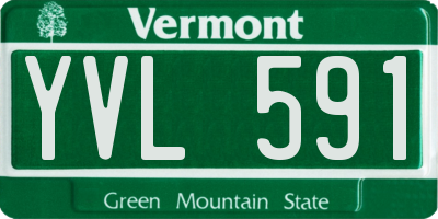 VT license plate YVL591