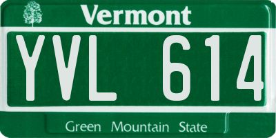 VT license plate YVL614