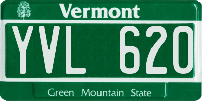 VT license plate YVL620