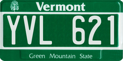 VT license plate YVL621