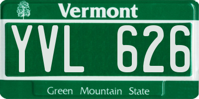 VT license plate YVL626