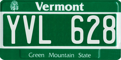 VT license plate YVL628