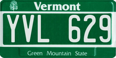 VT license plate YVL629