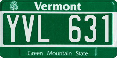 VT license plate YVL631