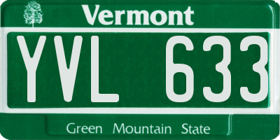 VT license plate YVL633