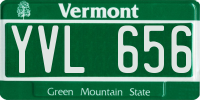 VT license plate YVL656
