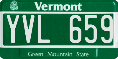 VT license plate YVL659