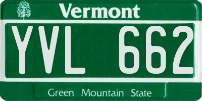 VT license plate YVL662