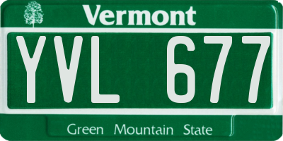 VT license plate YVL677
