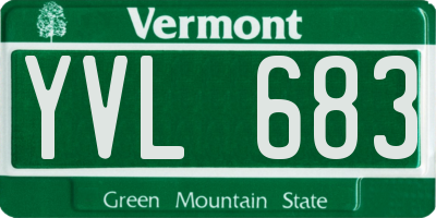 VT license plate YVL683