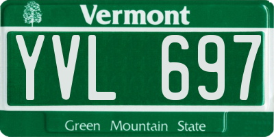 VT license plate YVL697