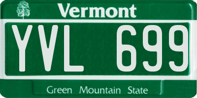 VT license plate YVL699