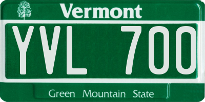 VT license plate YVL700