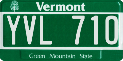 VT license plate YVL710