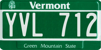 VT license plate YVL712