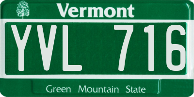 VT license plate YVL716
