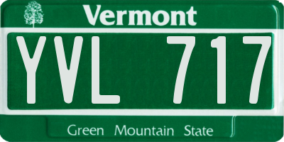 VT license plate YVL717