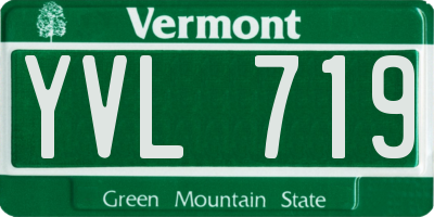 VT license plate YVL719