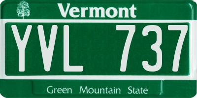 VT license plate YVL737