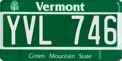 VT license plate YVL746