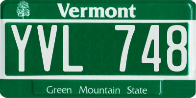 VT license plate YVL748
