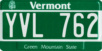 VT license plate YVL762