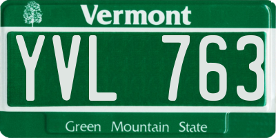VT license plate YVL763