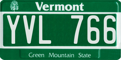 VT license plate YVL766