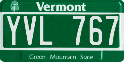 VT license plate YVL767