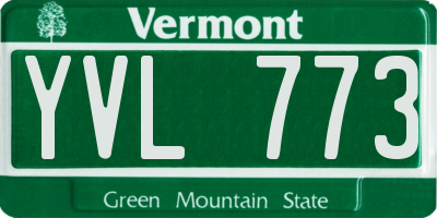 VT license plate YVL773