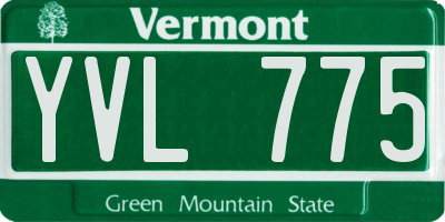 VT license plate YVL775