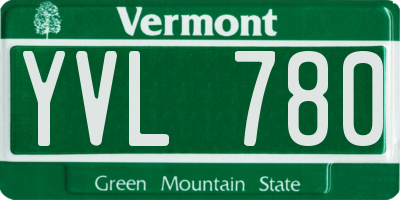 VT license plate YVL780