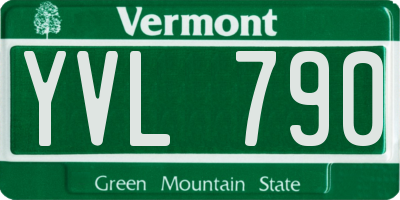 VT license plate YVL790